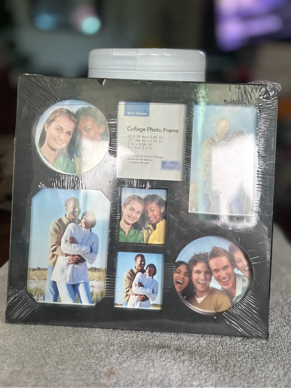Special Moments 7-Opening Collage Photo Frame Black Rectangle